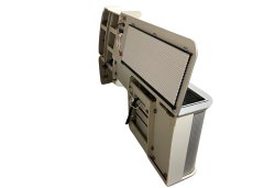 Style 3  Splashback with hinged worktops for top loading fridge and storage VW SWB