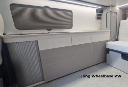 Style 8 - Push drawer with integrated upper/lower LED lighting VW LWB