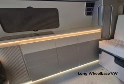 Style 8 - Push drawer with integrated upper/lower LED lighting VW LWB