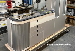 Style 8 - Push drawer with integrated upper/lower LED lighting VW LWB