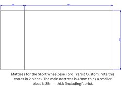 SWB Ford Transit Custom Mattress